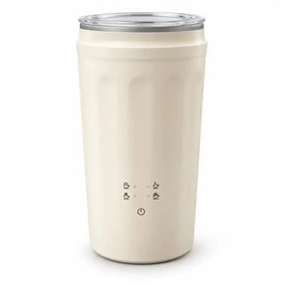 Espumador y calentador eléctrico de leche 4 en 1 color crema