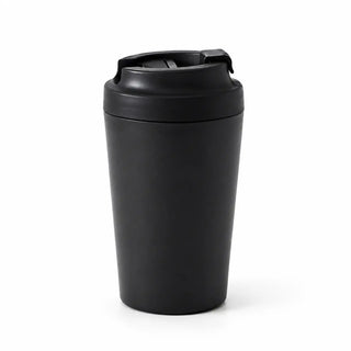 Reisebecher 380 ml mit Keramikbeschichtung und Klappdeckel — Produktbild