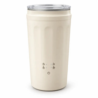 4-in-1 Electric Milk Frother & Warmer – Cream, 220V — foto del prodotto