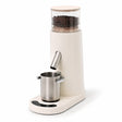 Electric burr espresso grinder with 60 settings in cream white