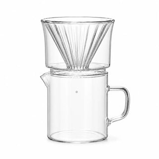 Pour-over-Kaffeeset aus Glas mit 400-ml-Karaffe und Dripper — Produktbild