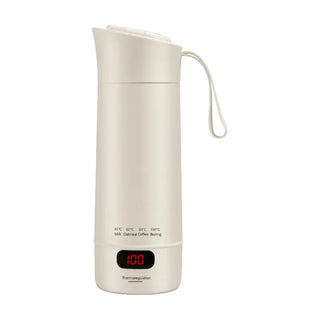 Portable 400ml electric travel kettle in cream