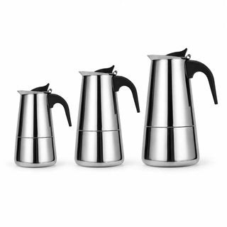 Yozcoffee Stainless Steel Moka Pot – 100, 200 & 300 ml — Produktbild