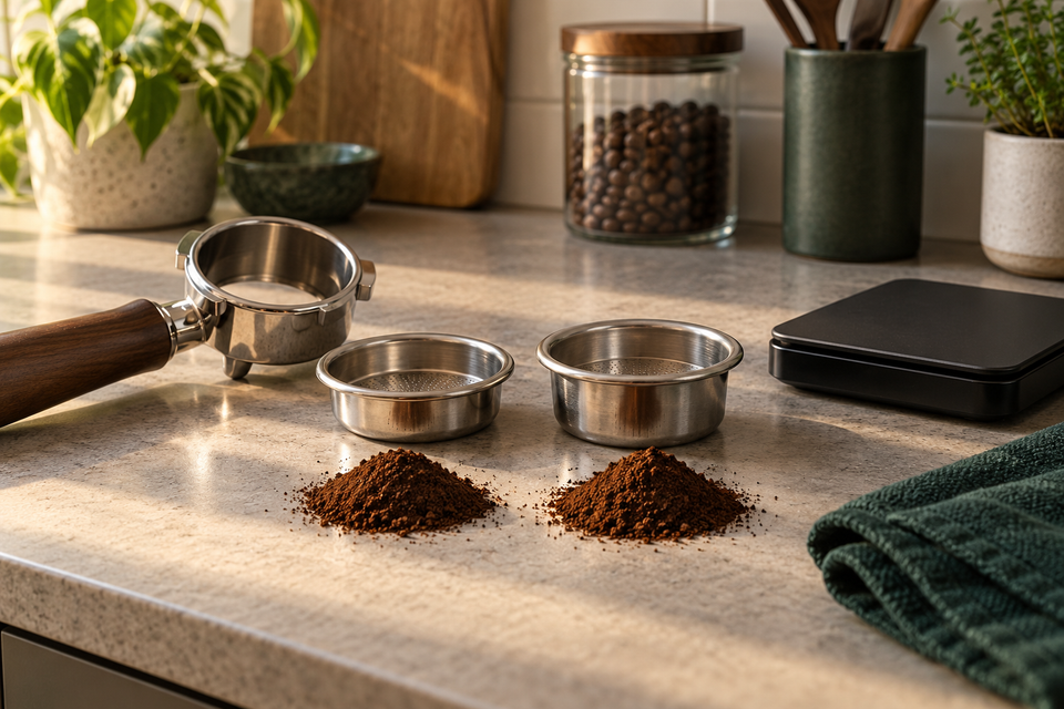 18-g- vs. 20-g-Espressosieb: Leitfaden zu Passform, Dosierung und Kopfraum