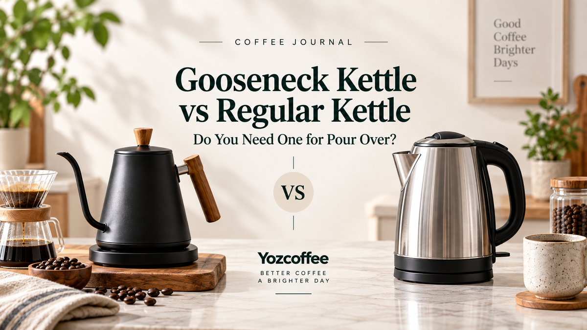 Gooseneck kettle versus regular kettle for pour over coffee