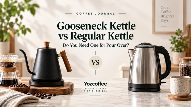 Gooseneck kettle versus regular kettle for pour over coffee