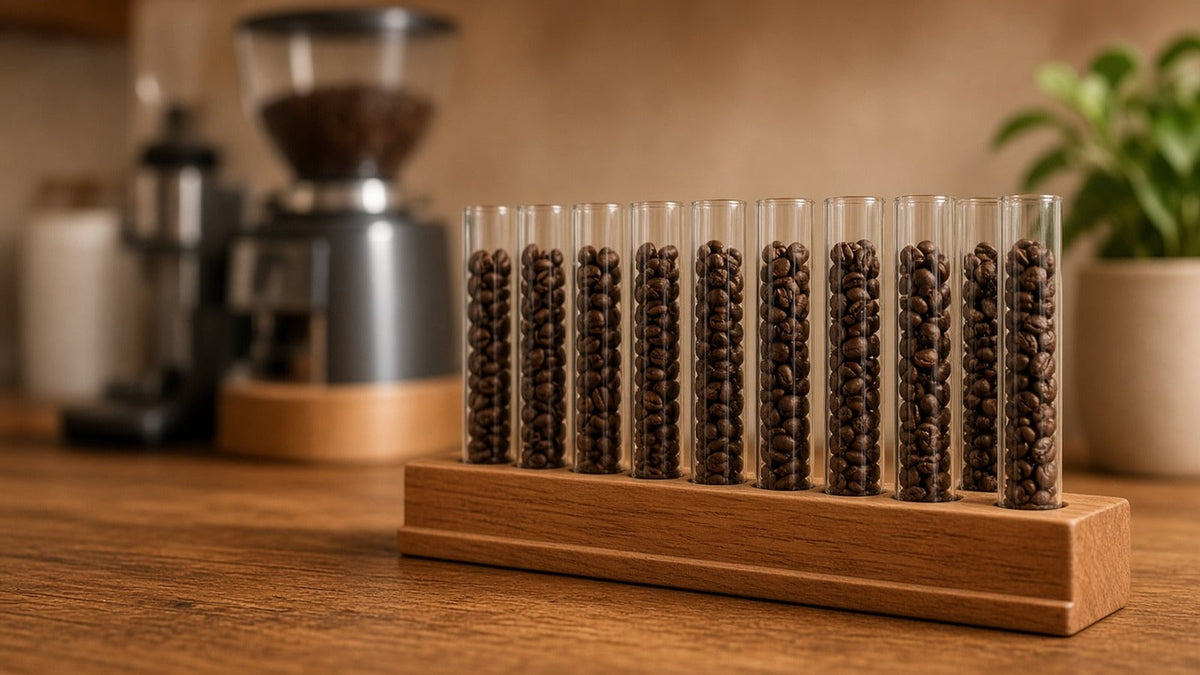 Single-dose koffiebonenbuisjes: zo weeg en bewaar je doses vooraf