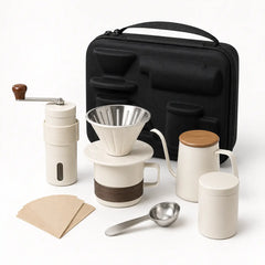 Kit café filtre nomade 6 pièces avec moulin