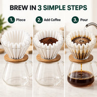 Filtres à café en papier à fond plat – 200 pièces, jusqu’à 50 g - miniature 7
