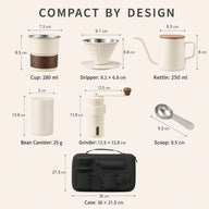 Set portátil de café de filtro – 6 piezas con molinillo - miniatura 8