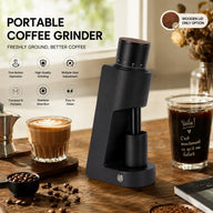 Electric Burr Coffee Grinder  40 Settings Steel Burr & Wood Lid