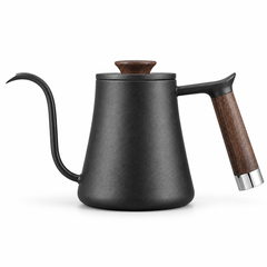 Hervidor de cuello de cisne para café de filtro, compatible con cocinas de inducción – 350/600 ml, acero inoxidable, mango estilo madera