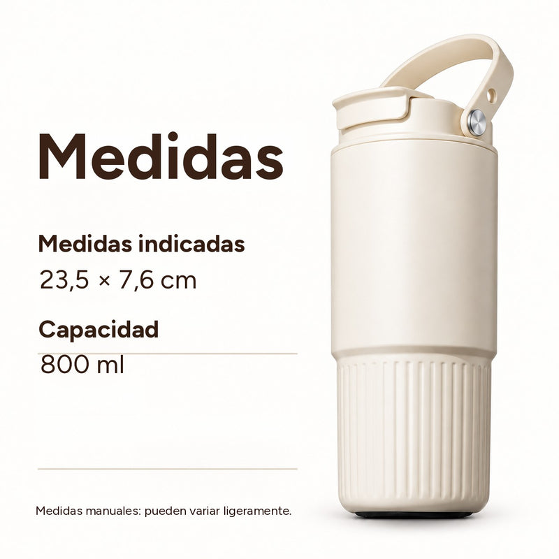 Medidas del vaso de 800 ml: 23,5 × 7,6 cm, capacidad de 800 ml