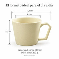 Medidas de la taza de cerámica de 360 ml