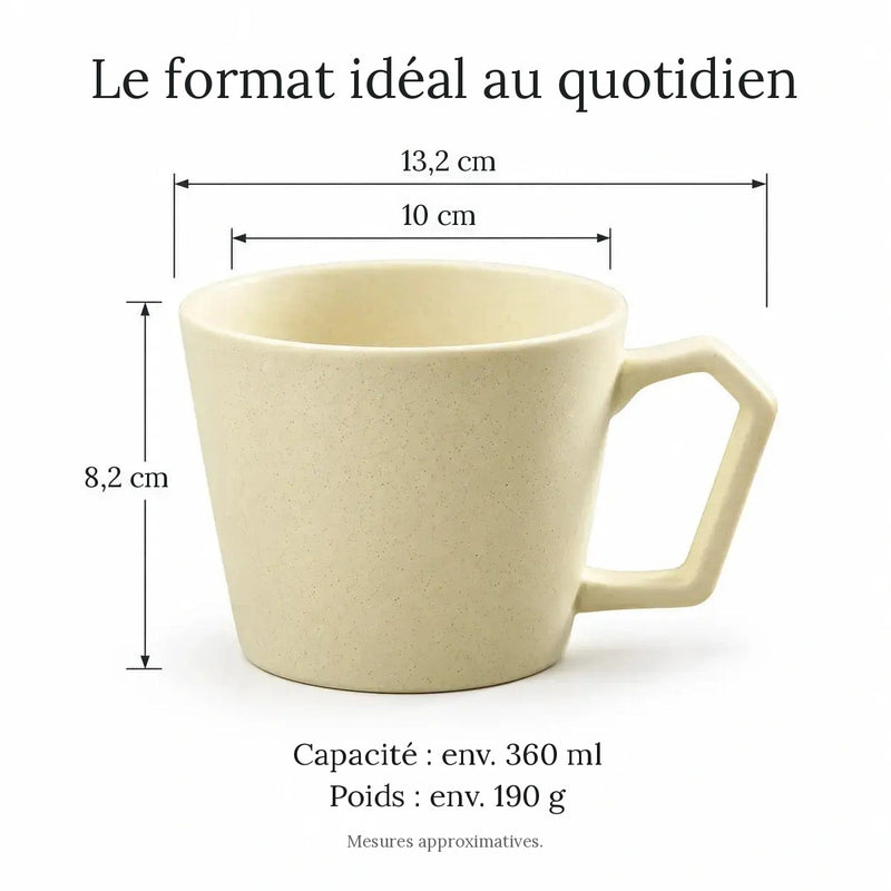 Dimensions du mug en céramique de 360 ml