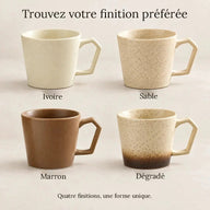 Mug en céramique à large ouverture en quatre finitions