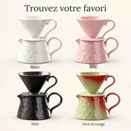 Set dripper et carafe en céramique en quatre couleurs