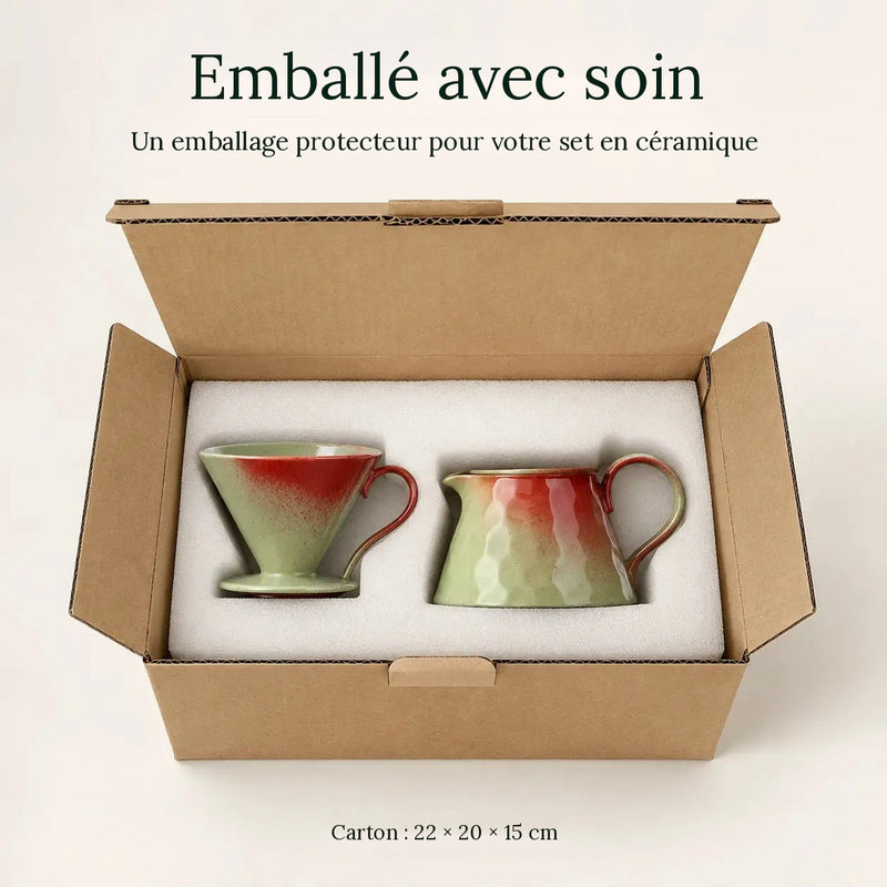 Emballage de protection du set de café filtre en céramique