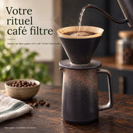 Guide d’infusion du set de café filtre en céramique anthracite