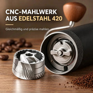 Konisches CNC-Mahlwerk aus Edelstahl 420 in Nahaufnahme