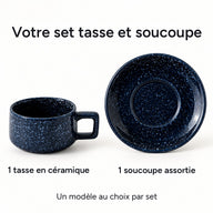 Contenu : 1 tasse en céramique et 1 soucoupe assortie