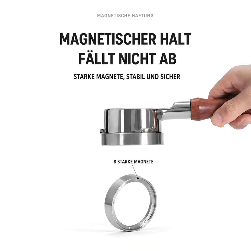 Dosierring auf einem Siebträger