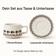 Lieferumfang: 1 Keramiktasse und 1 passende Untertasse