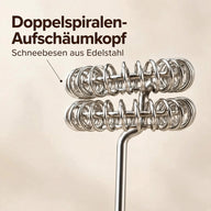 Doppelspiral-Schäumkopf aus Edelstahl