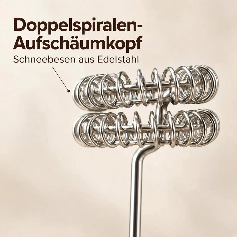 Doppelspiral-Schäumkopf aus Edelstahl