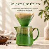 Primer plano del esmalte reactivo verde