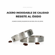 Anillos dosificadores de acero inoxidable de calidad, resistentes al óxido, de una sola pieza y fáciles de limpiar