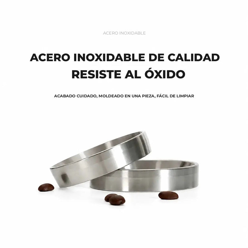 Anillos dosificadores de acero inoxidable de calidad, resistentes al óxido, de una sola pieza y fáciles de limpiar