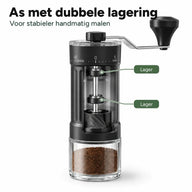 As met dubbel lager voor stabieler handmatig malen