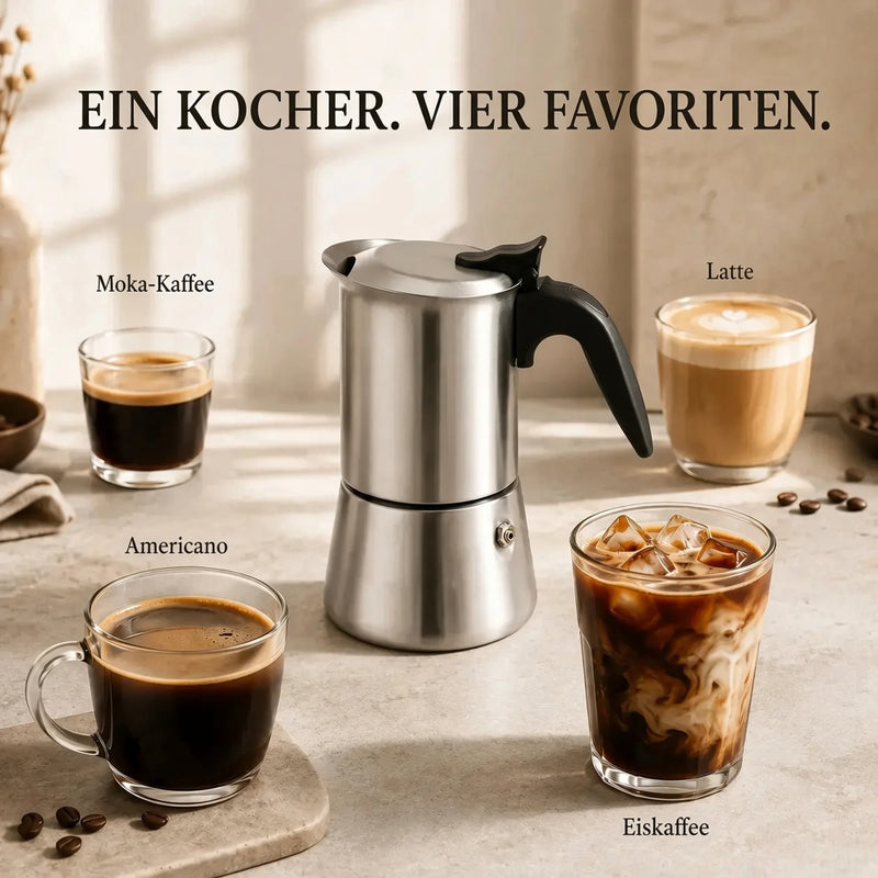 Kaffeerezepte, die du mit dem Espressokocher aus Edelstahl zubereiten kannst
