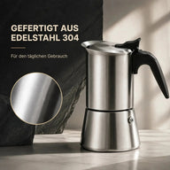 Verarbeitung des Espressokochers aus Edelstahl 304