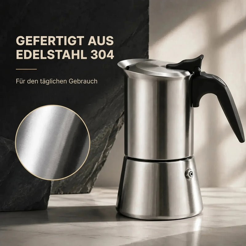 Verarbeitung des Espressokochers aus Edelstahl 304