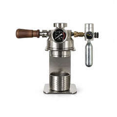 공압식 에스프레소 메이커 – CO2/에어 펌프 구동, 58mm E61 호환, 듀얼 게이지