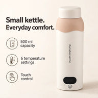 500ml portable kettle with six temperature settings and touch control