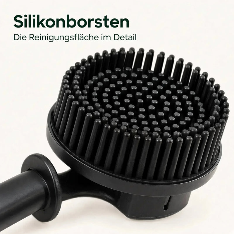 Silikonborsten der Brühgruppenbürste im Detail