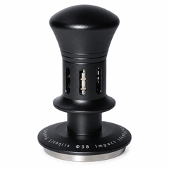 Spring-Loaded Espresso Tamper 51/53/58mm – Stainless Steel Ripple Base