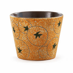 Tazza da caffè in ceramica senza manico – 300 ml, motivo Stelle ambra