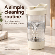 Automatic stirring cup circulating clean water for cleaning