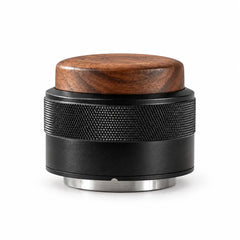Espresso Distributor & Tamper 51/58mm – 2-in-1, 304 Stainless Steel Base, Aluminum Body, Walnut Top