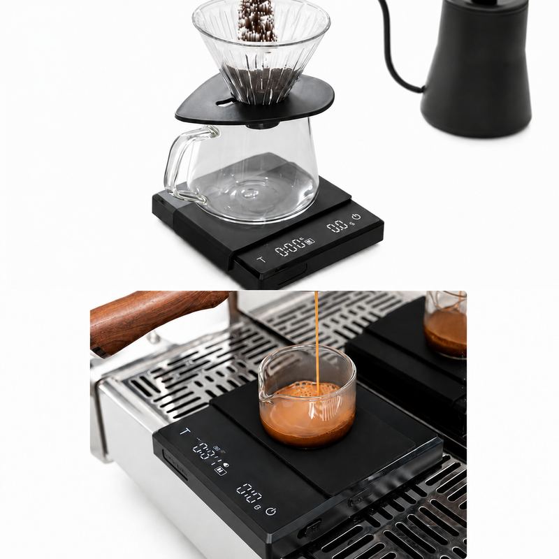 Yozcoffee Digital Coffee Scale with Timer – Rechargeable, 0.3–2000g