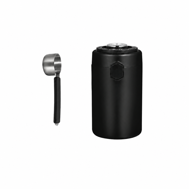 Yozcoffee Boîte à Café Hermétique 600ml | Jauge d'Humidité et Valve Unidirectionnelle | Acier Inoxydable 304