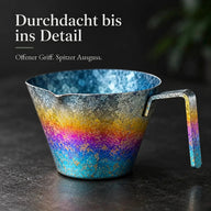 Griff und spitzer Ausguss des Espressobechers