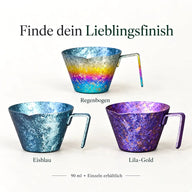 Espressobecher aus Titan in drei Farben
