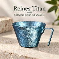 Eisblaues Finish aus reinem Titan