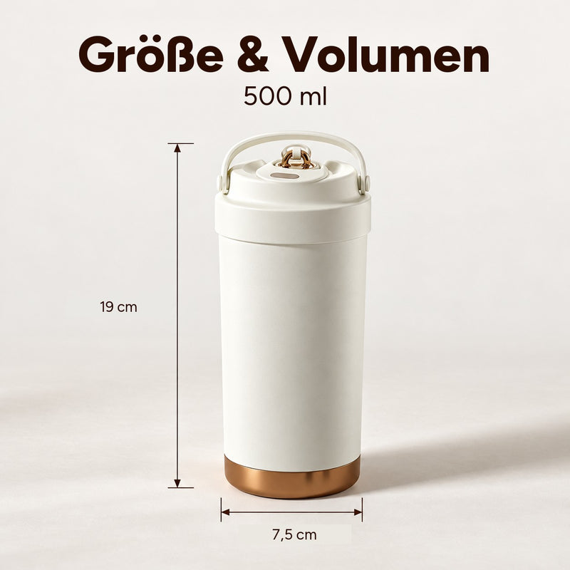 500-ml-Kaffeebecher, 19 cm hoch und 7,5 cm breit