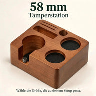 Tamperstation aus Holz für 58-mm-Siebträger